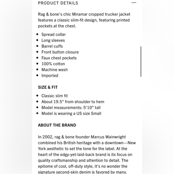 Rag and Bone Miramar Printed denim jacket NEW - Picture 7 of 8